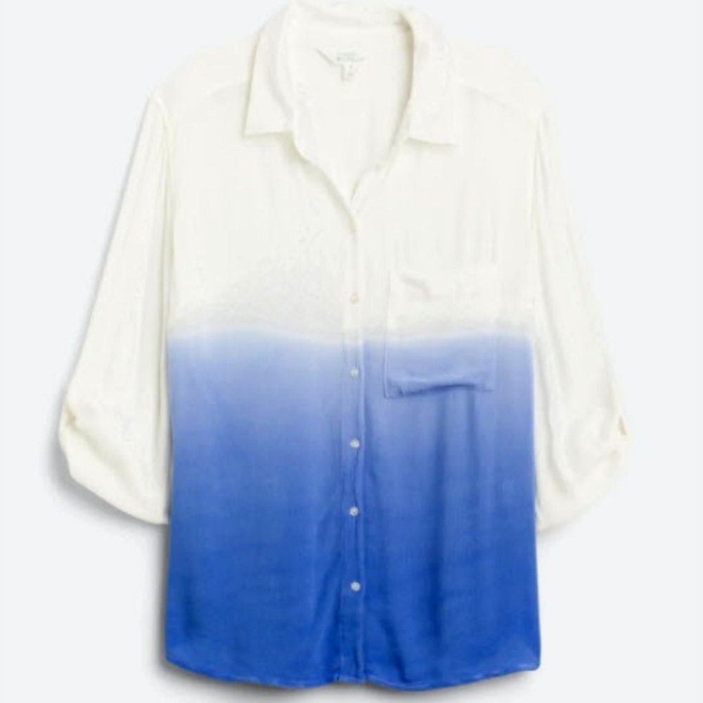 Like New! MARKET & SPRUCE Parker Button Down Shirt Blue and White Ombre
